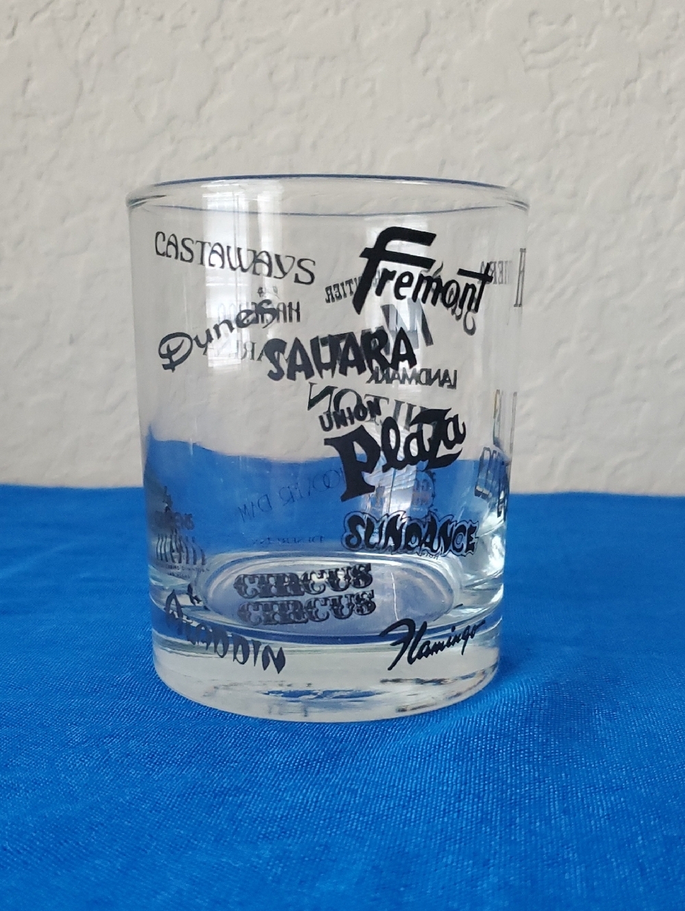 VTG Las Vegas themed casino souvenir glass
